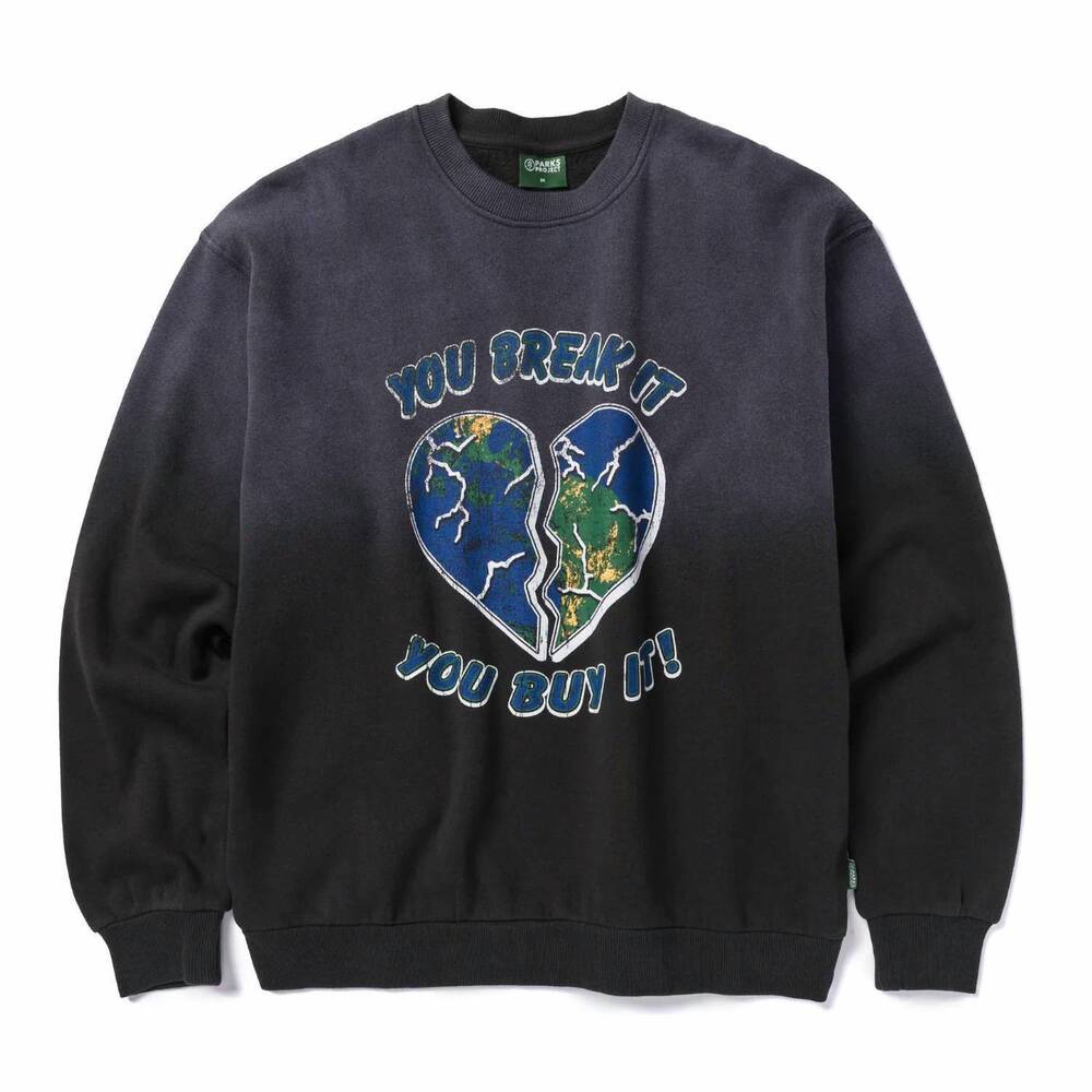 NEW PARKS PROJECT unisex - you break it crew sweater in black